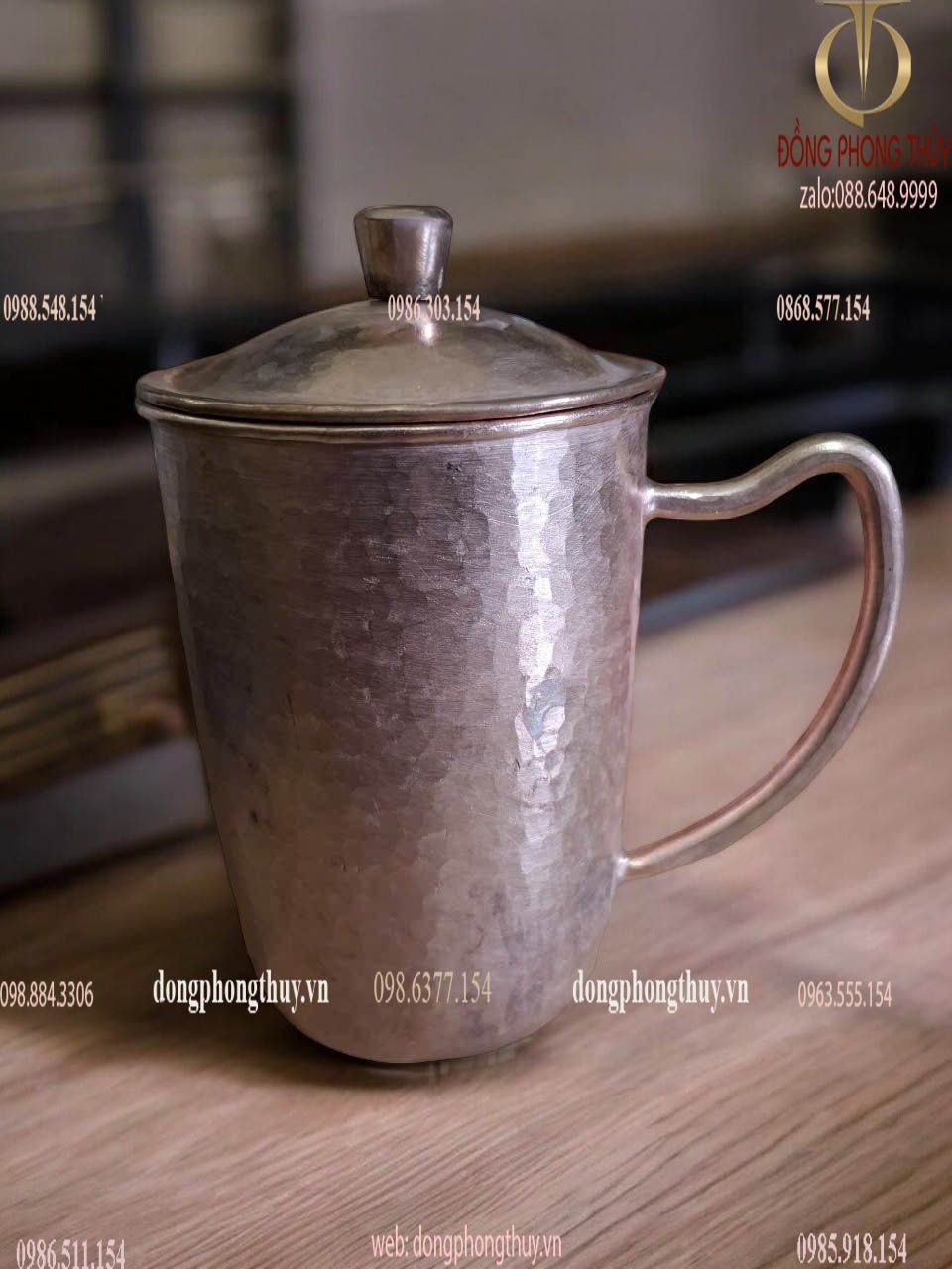 Bộ ấm chén bằng đồng đỏ