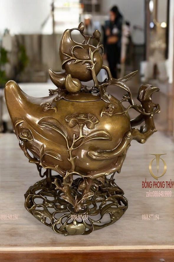 Bộ đỉnh đồng - bộ ngũ sự dáng cổ mẫu cổ