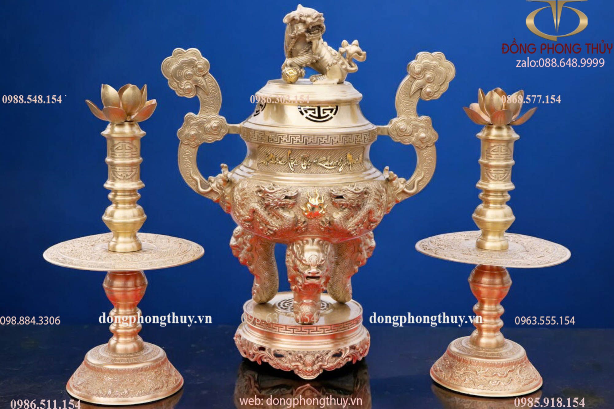 Bộ đỉnh đồng 65cm nặng 36kg