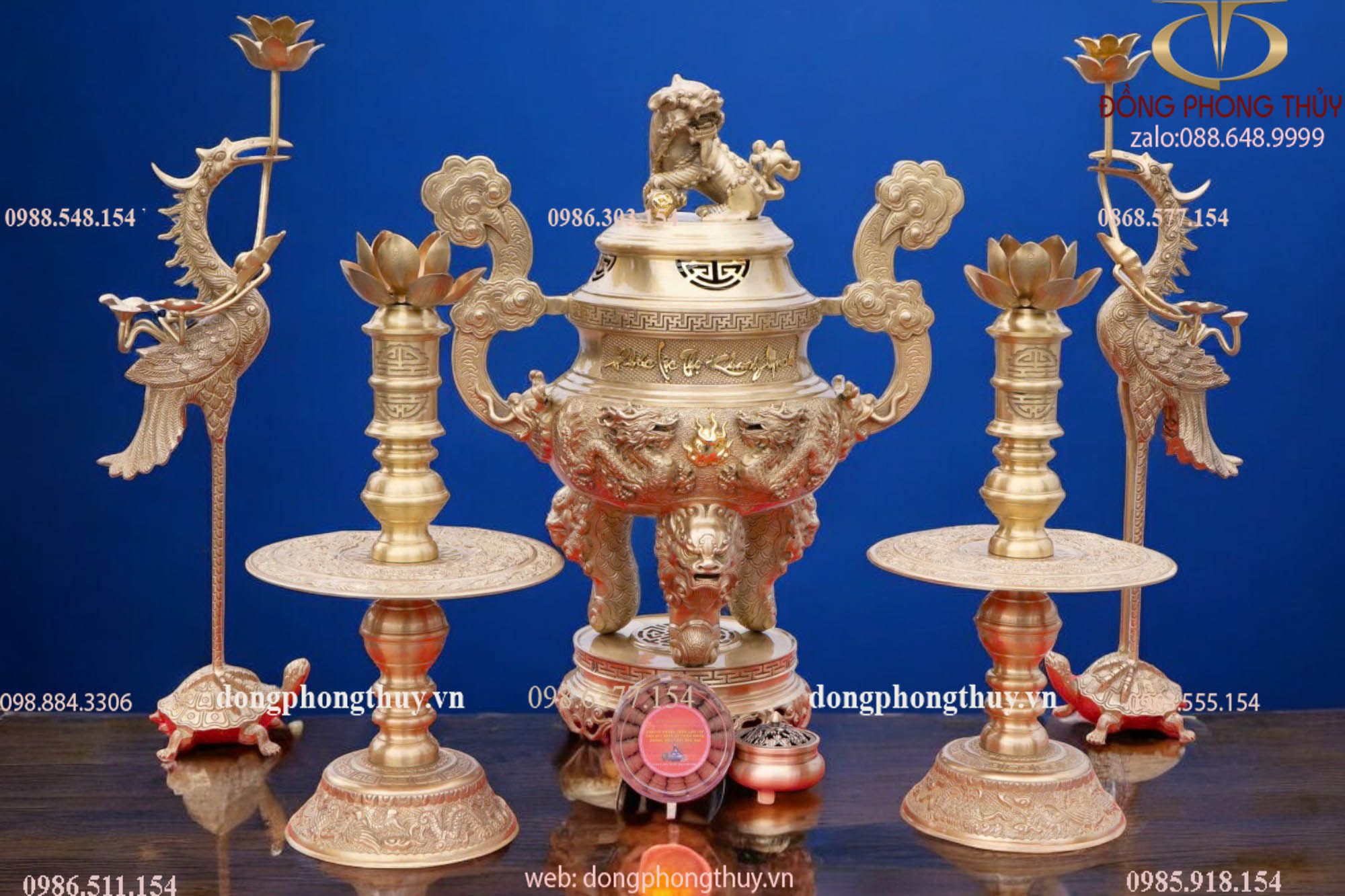 Bộ đỉnh đồng 65cm nặng 36kg