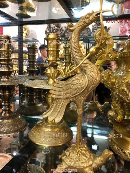 Bộ đỉnh đồng thờ ngũ sự  50cm song long chầu nguyệt