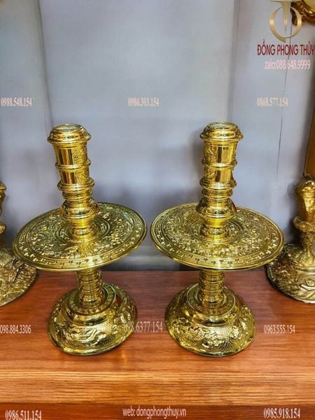 Bộ đỉnh đồng ngũ sự 65cm dát vàng 38kg