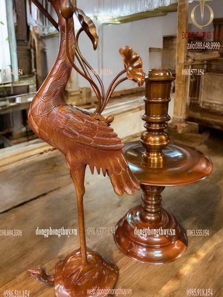Bộ đỉnh đồng tai ngang long vân cao 62cm nặng 36kg