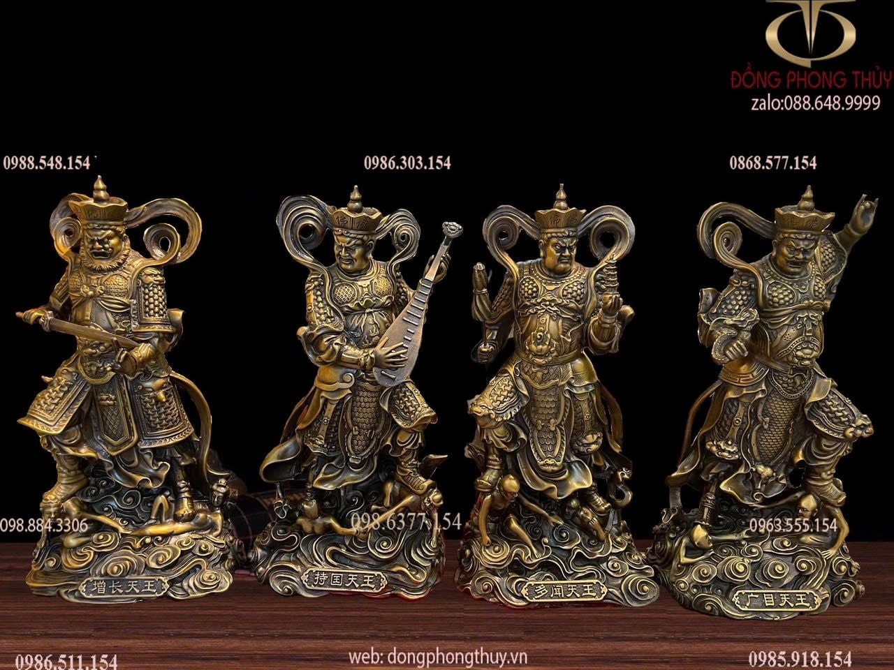Bộ Tứ Đại Thiên Vương cao 41 ngang 19 sâu 10 nặng 27 kg