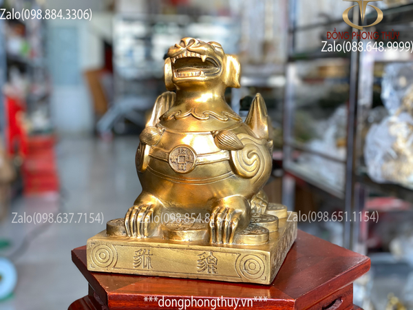 Tỳ hưu phong thủy bằng đồng 25cm