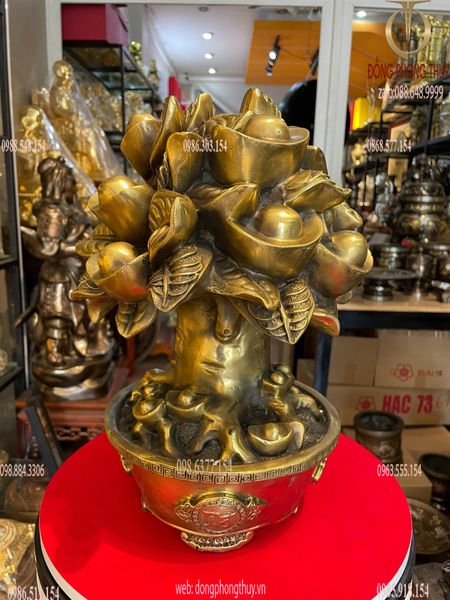 Cây phát tài phát lộc bằng đồng Cao 36 ngang 20 nặng 8,5kg