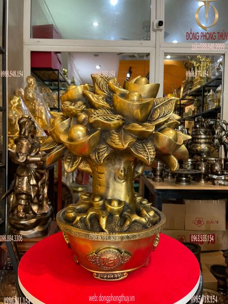 Cây phát tài phát lộc bằng đồng Cao 36 ngang 20 nặng 8,5kg