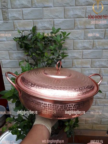 Nồi lẩu bằng đồng đỏ gò thủ công