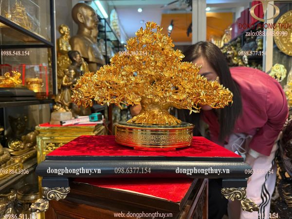 Cây mai bằng đồng mạ vàng 24k
