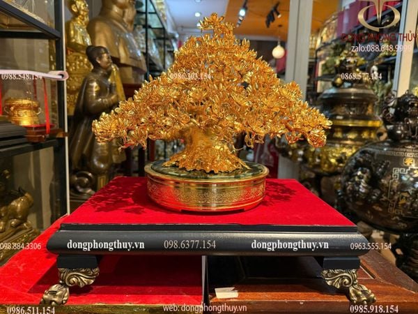 Cây mai bằng đồng mạ vàng 24k