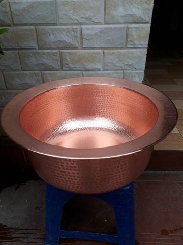Chậu ngâm chân bằng đồng cao 16 rộng 41cm