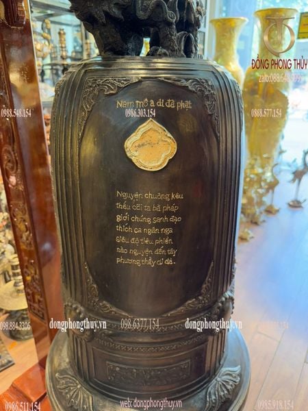 Chuông đồng cao 1m, đường kính miệng 49cm nặng 95kg