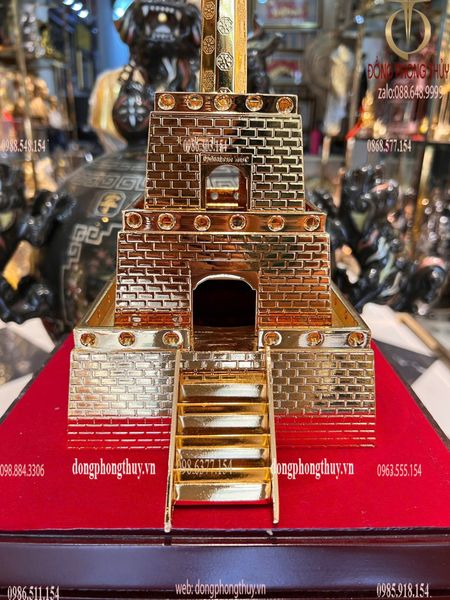 Cột cờ Hà Nội bằng đồng mạ vàng 24k