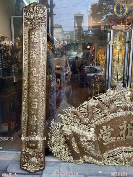 Bộ cuốn thư câu đối Phụng Tổ Đường 1m76 dày 8zem nặng 20,5kg