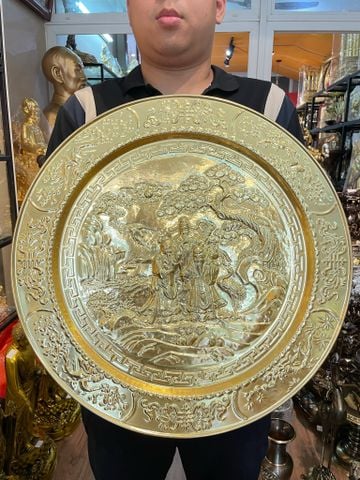 Tranh mâm phúc lộc thọ dát vàng