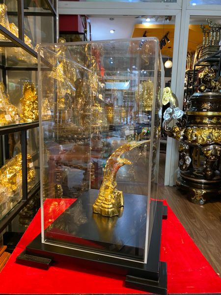 Quà tặng sếp: Đại bàng dát vàng 24k Cao 13.5 ngang 14 nặng 600 gram