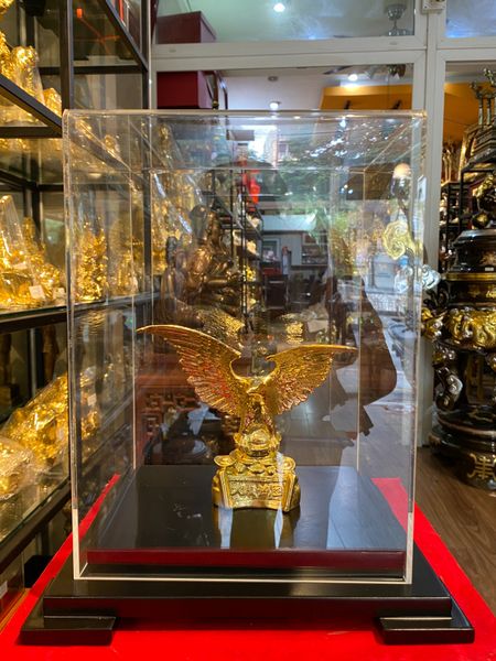 Quà tặng sếp: Đại bàng dát vàng 24k Cao 13.5 ngang 14 nặng 600 gram
