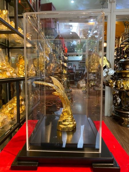 Quà tặng sếp: Đại bàng dát vàng 24k Cao 13.5 ngang 14 nặng 600 gram