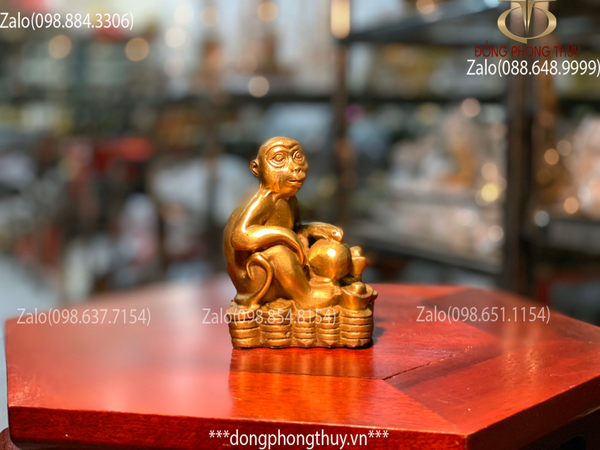 Tượng khỉ bằng đồng 11cm