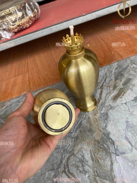 Đèn dầu thờ bằng đồng cát tút