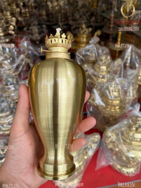 Đèn dầu thờ bằng đồng cát tút