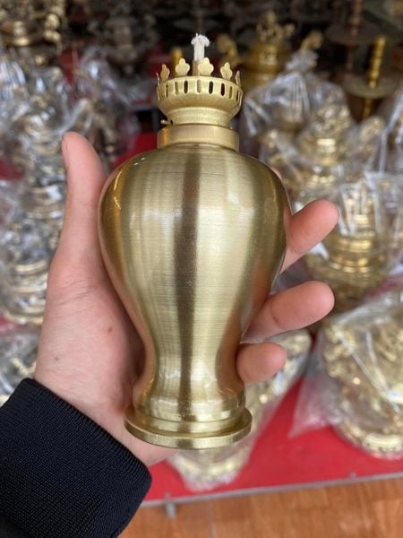 Đèn dầu thờ bằng đồng cát tút