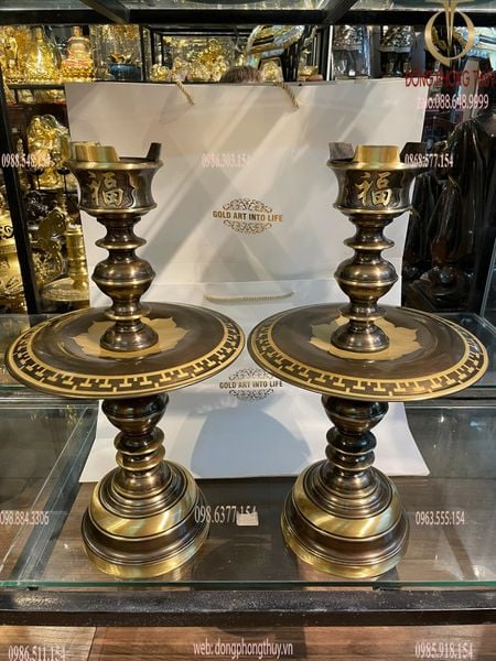 Ngũ sự đỉnh đồng cát tút vuông cao 63cm màu hun giả cổ