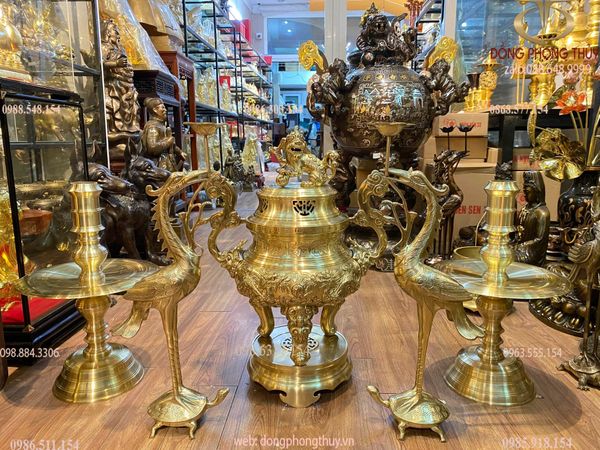 Bộ ngũ sự cát tút 60cm 42kg song long chầu nguyệt