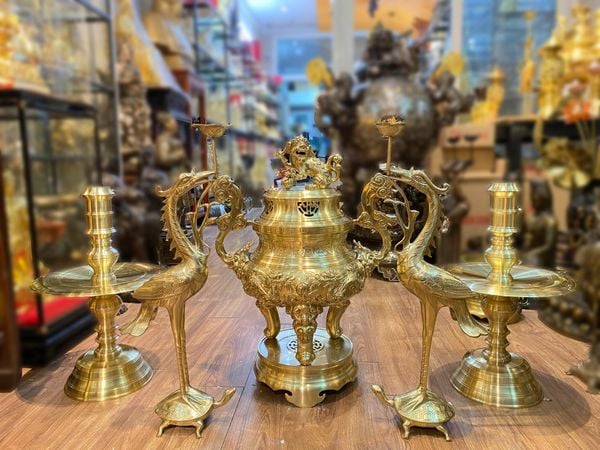 Bộ ngũ sự cát tút 60cm 42kg song long chầu nguyệt