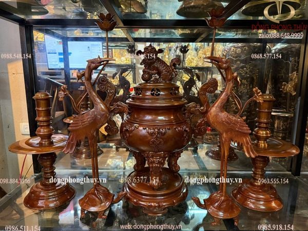 Ngũ sự dơi ngũ phúc cao 62cm màu cổ nặng 36,3kg