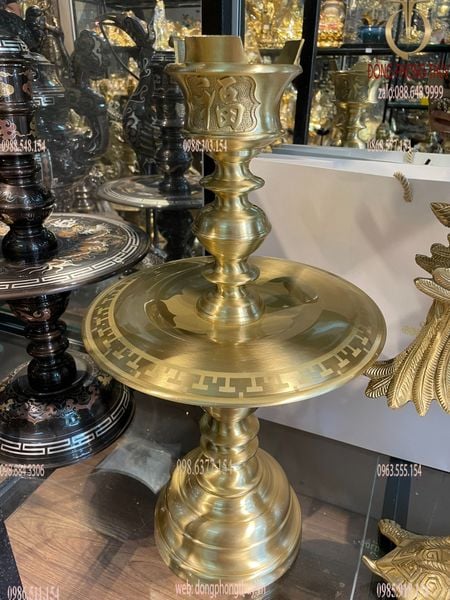 Ngũ sự đỉnh đồng vuông hạc nghênh cao 63cm cát tút