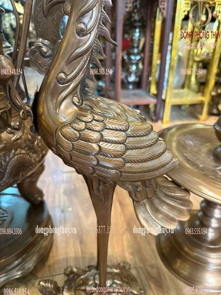 Bộ ngũ sự đồng đỏ làm màu cổ cao 70cm