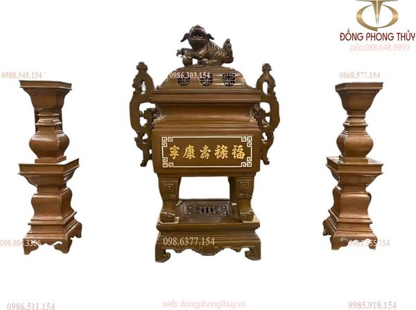 Bộ tam sự vuông dáng cổ 2 cỡ 55 và 65cm