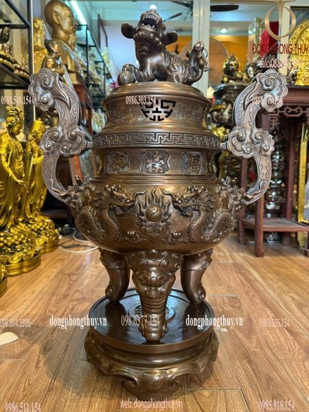 Bộ ngũ sự đồng đỏ làm màu cổ cao 70cm