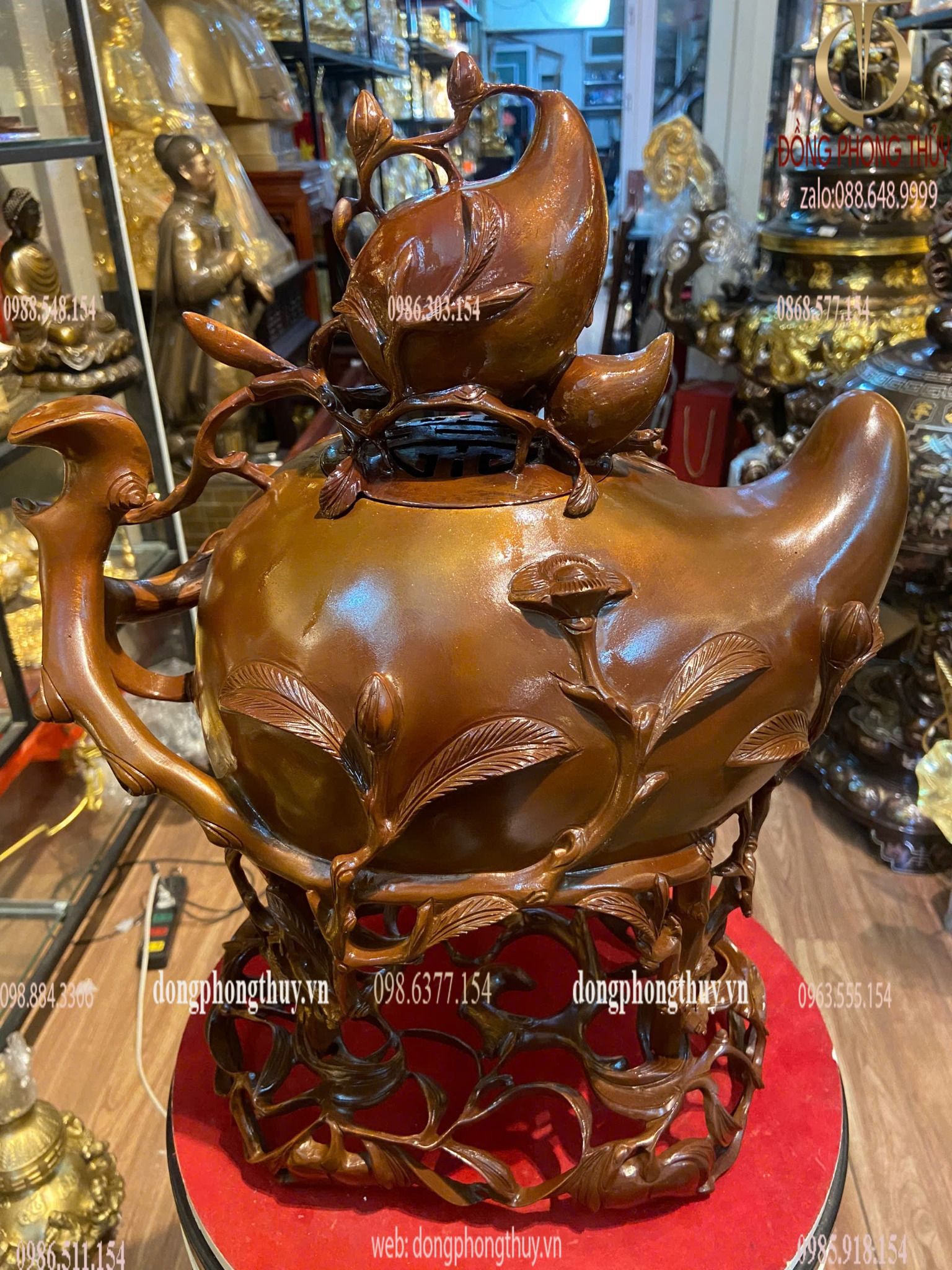 Lư quả đào mẫu cổ cao 42cm