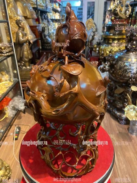 Lư quả đào mẫu cổ cao 42cm