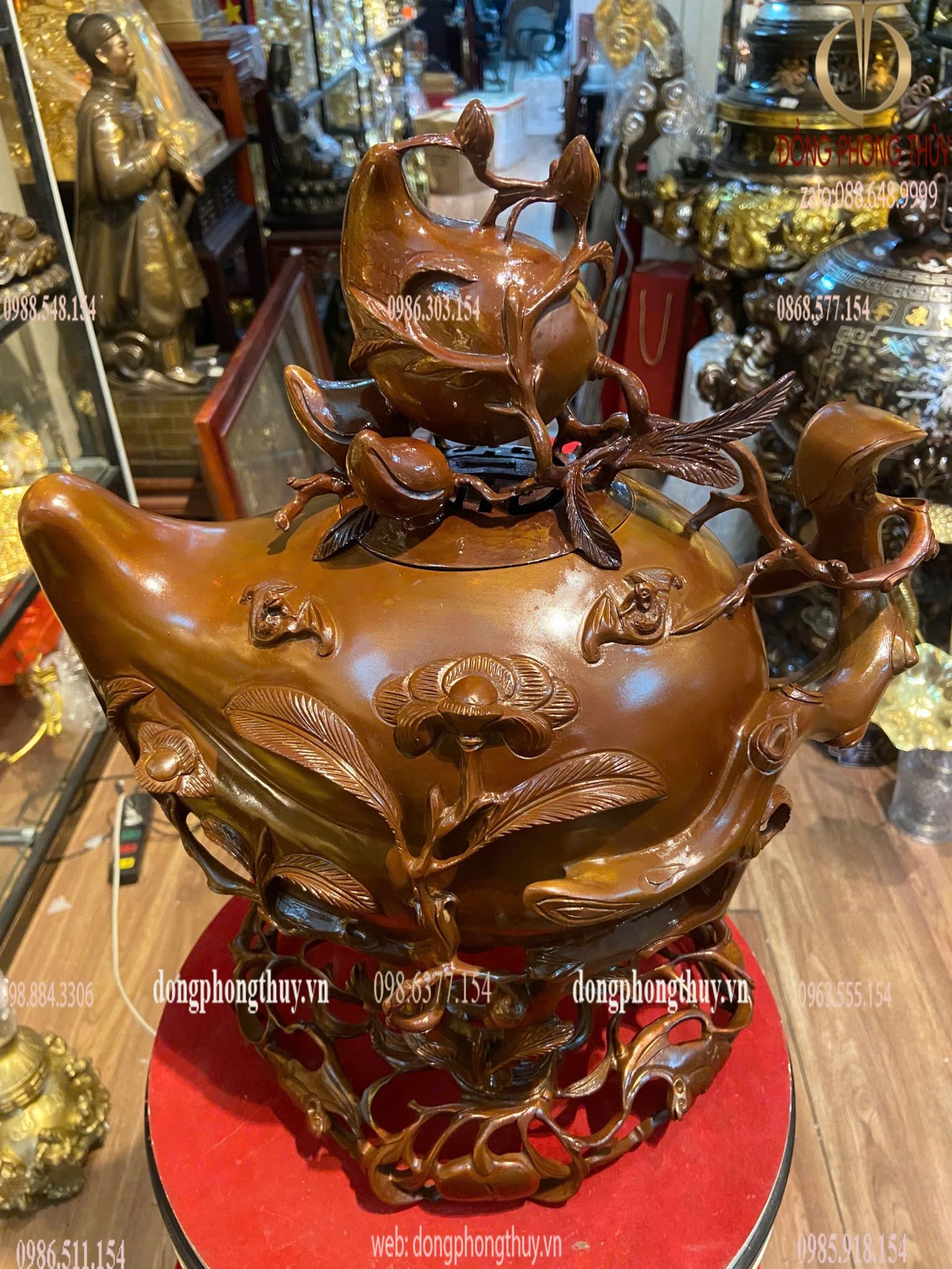 Lư quả đào mẫu cổ cao 42cm