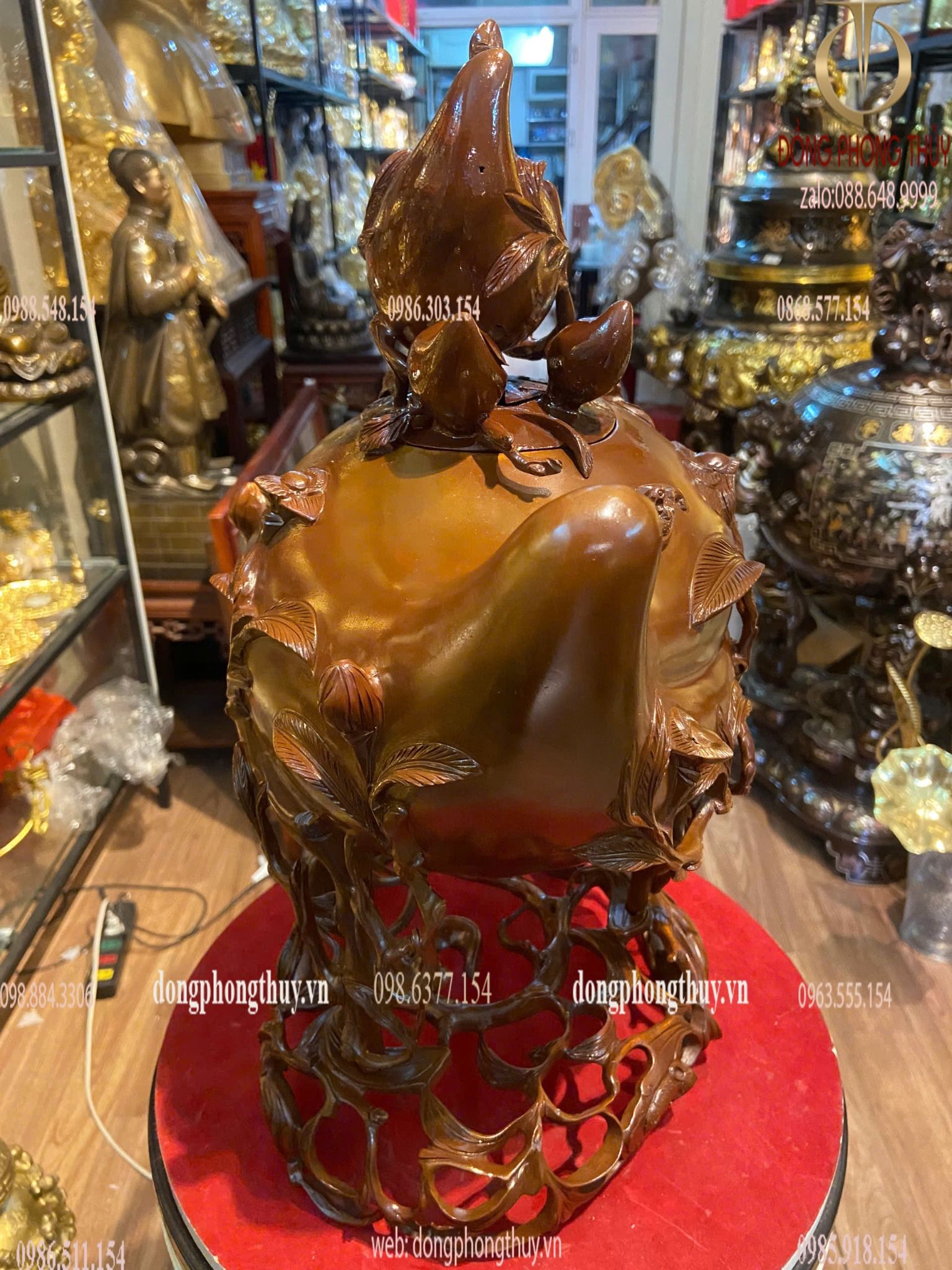 Lư quả đào mẫu cổ cao 42cm