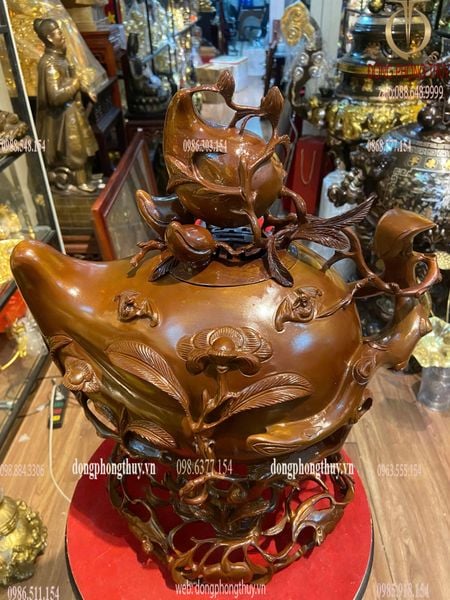 Lư quả đào mẫu cổ cao 42cm