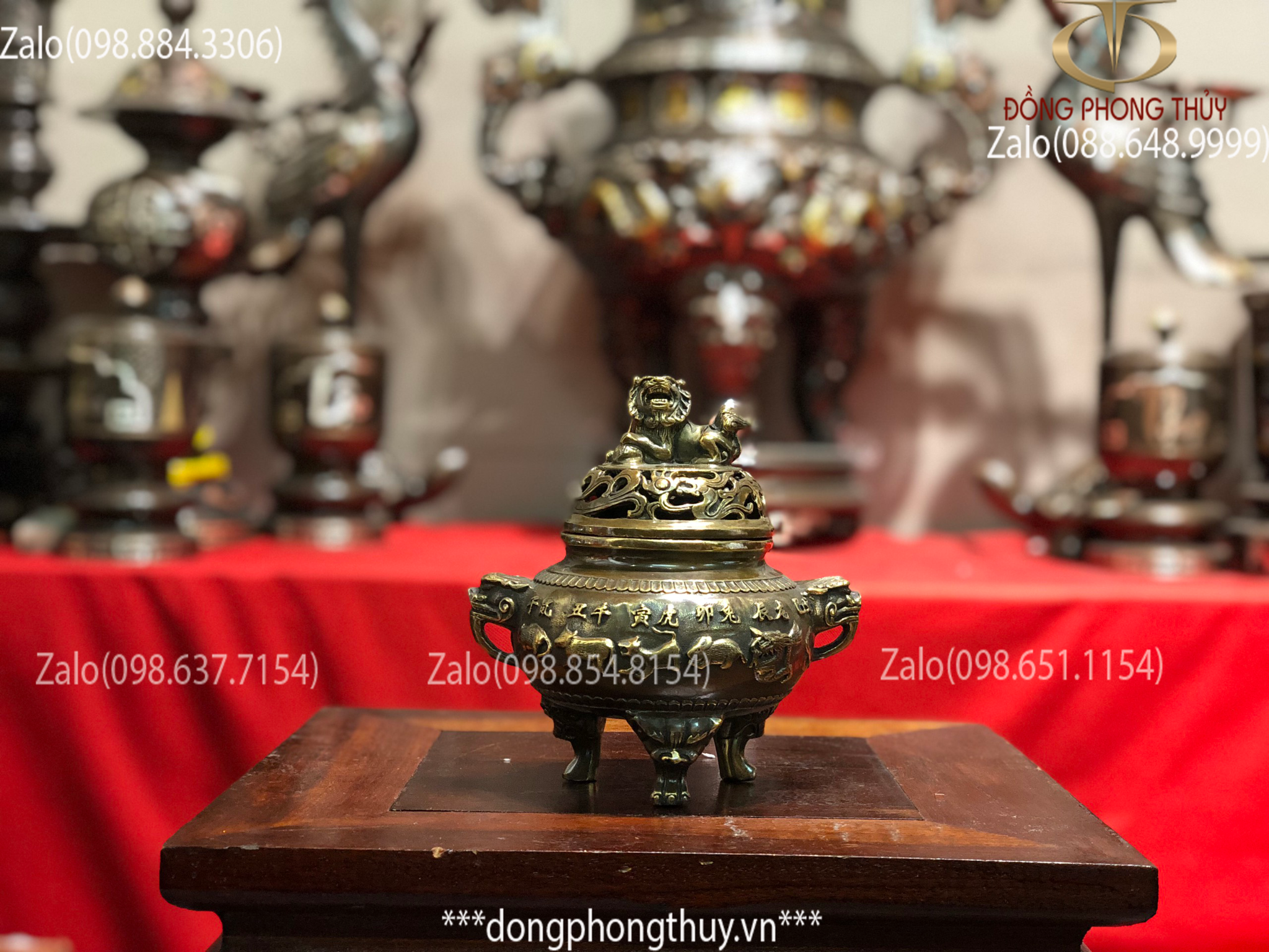 đỉnh đốt trầm bằng đồng