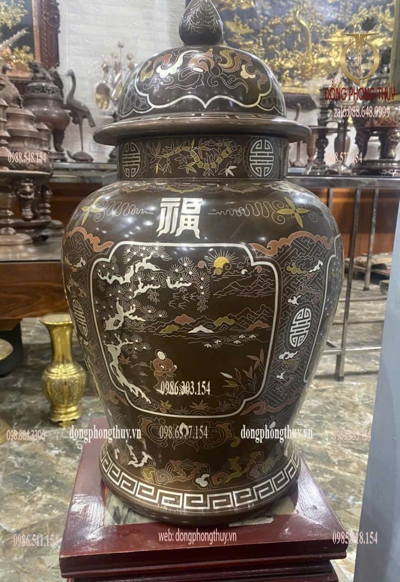 Chóe 60cm khảm ngũ sắc