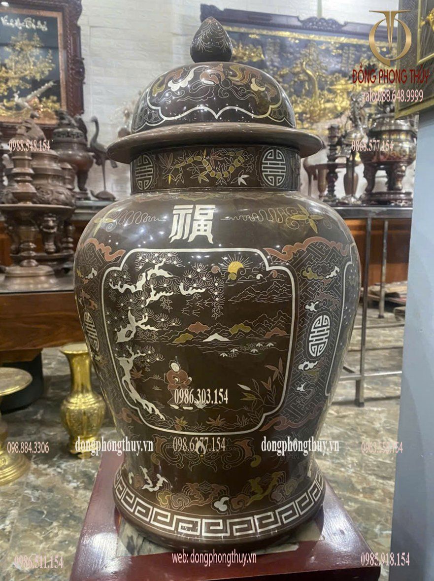 Chóe 60cm khảm ngũ sắc