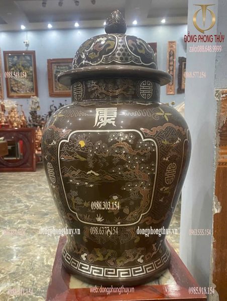 Đôi Chóe 60cm khảm ngũ sắc