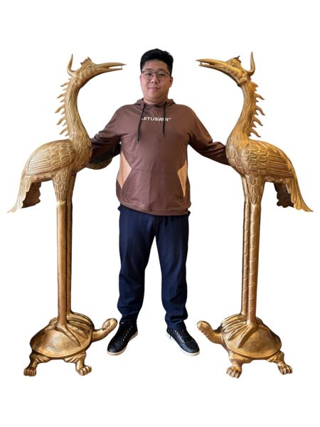 Đôi hạc đồng cao 1m76