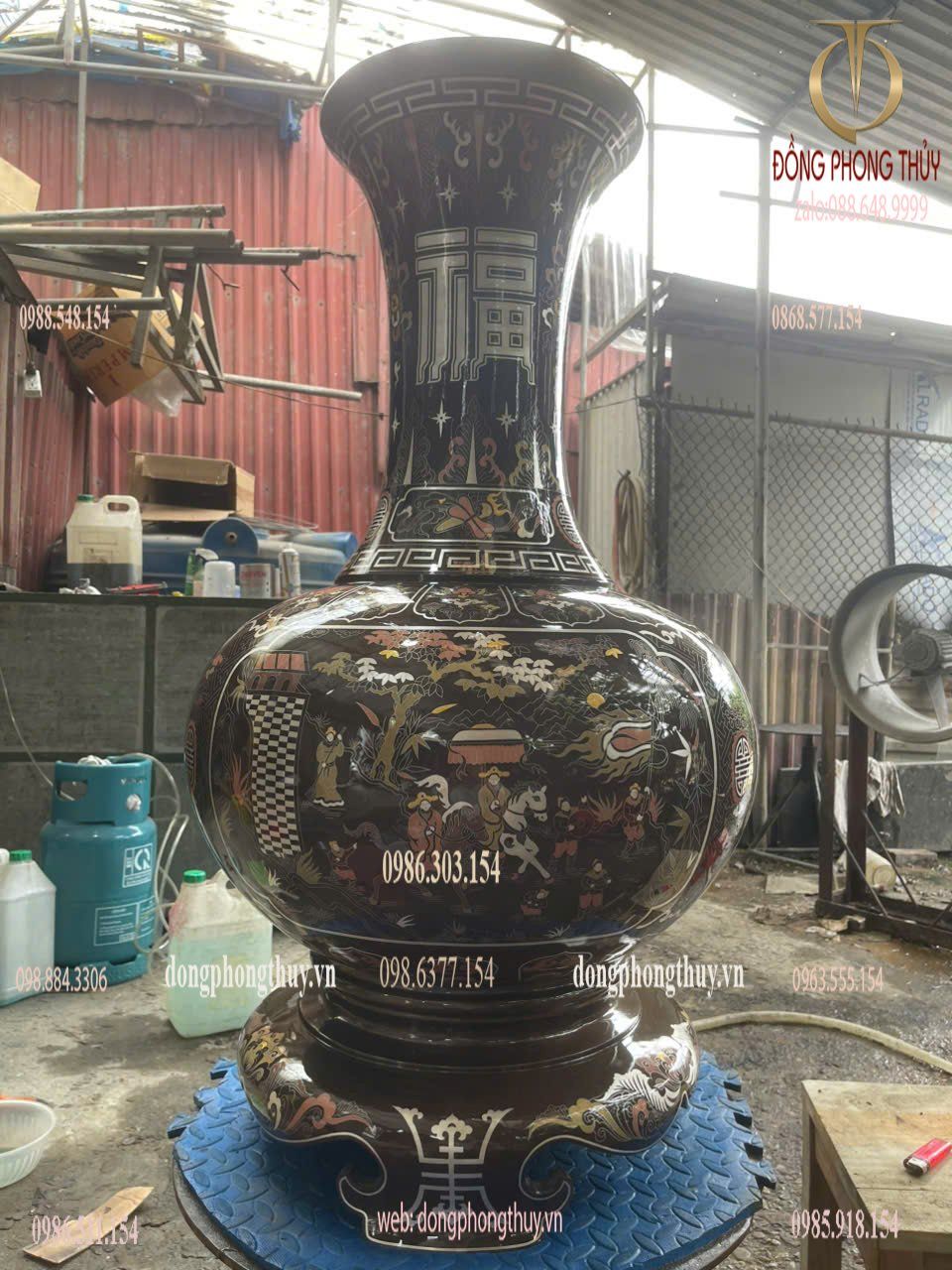 Đôi lọ hoa củ tỏi cao 1m1
