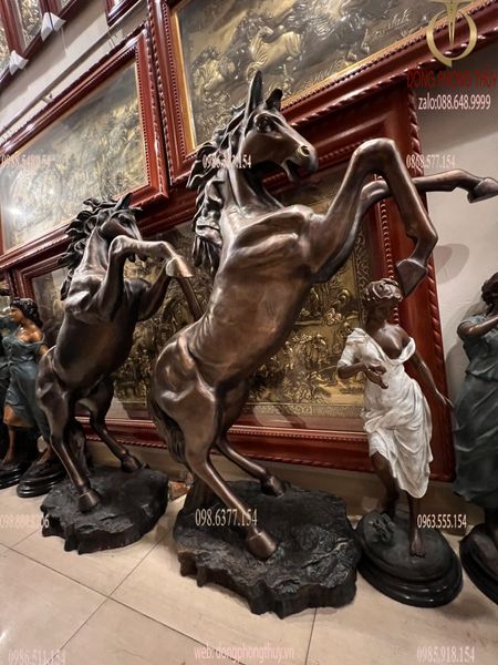 Đôi ngựa đồng cao 1m4