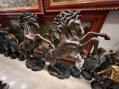 Đôi ngựa đồng cao 1m4