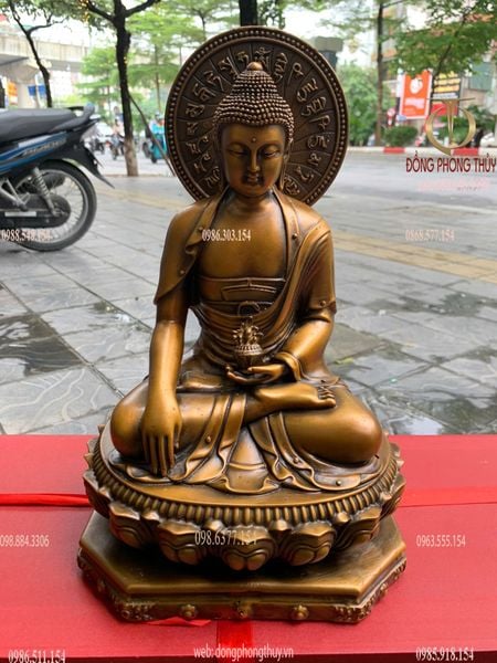 Dược sư lưu ly bằng đồng cao 32 ngang 20 nặng 5kg