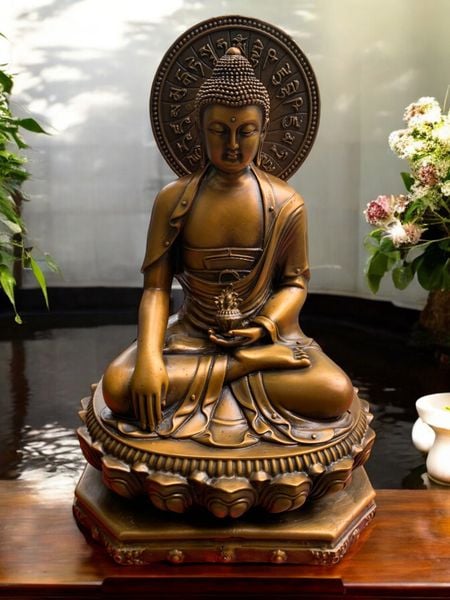 Dược sư lưu ly bằng đồng cao 32 ngang 20 nặng 5kg