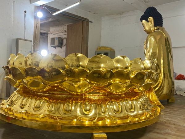 Tượng phật A Di Đà 2m8 ngồi toạ đài sen